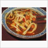 朝はカレーうどん😉ｖ