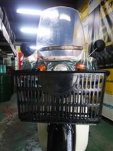 スーパーカブ号にカゴを括り付けて・・・（涙）
