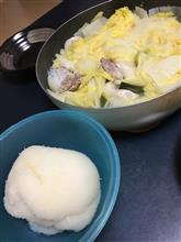 大量の大根おろし