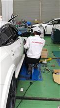 ミラーとリザーバーカバー取り付け