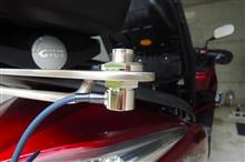 バイク用のアンテナ基台からの配線処理♪ バイク用のアンテナ基台からの配線処理♪