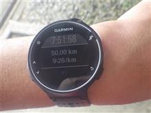 7時間51分58秒（7時間18分50秒）で50km歩きました 