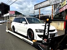 朝イチ エボワゴン 納車前アライメント！