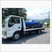 競走馬輸送中
