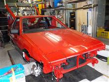 AE86 後期3ドア トレノGT-V フルレストア その25「フロントフェンダー・リトラ組付」
