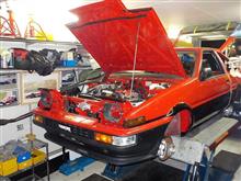 AE86 後期3ドア トレノGT-V フルレストア その28「バンパー組付」