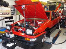AE86 後期3ドア トレノGT-V フルレストア その29「ヘッドランプ廻り組付」