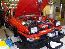 AE86 後期3ドア トレノGT-V フルレストア その31「クーラーユニット・真空引き」