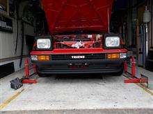 AE86 後期3ドア トレノGT-V フルレストア その32「フロントハブメンテ・1G締付・アライメント」
