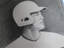 石川昂弥選手のイラストを描いてみました