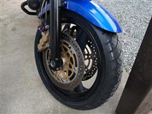 ZRX1200R フロントタイヤ交換