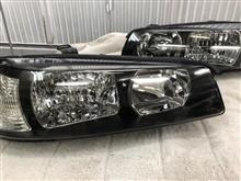 スカイライン　GT-R34 テールレンズ　ヘッドライト　スモーク塗装　カラークリアー塗装　クリアーハゲ　黄ばみ　愛知県豊田市　倉地塗装　KRC 