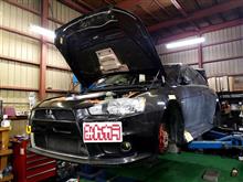 エボⅩ 持込み車高調取付チュー！