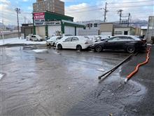 朝イチ 今期初の地下水融雪スタート！