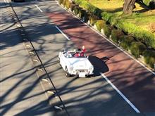 谷保天満宮での旧車祭後のパレード