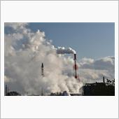 冬のコンビナート昼景