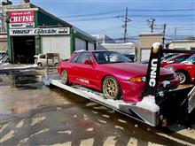 ＢＮＲ３２ 朝イチで４輪アライメントへ！