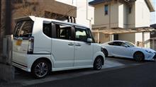 N-BOXカスタム 夏ﾀｲﾔ交換と洗車(*&#39;▽&#39;)