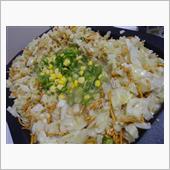 もんじゃ焼きに挑戦。
