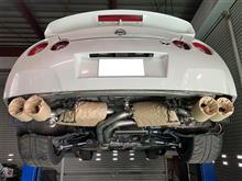 Ｒ３５　フルチタンバルブ付きマフラー取付チュー！