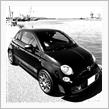 ABARTH 595 ホイールアライメントをイジル。