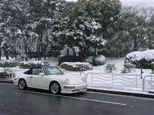 2006年1月21日、９６４Ｃａｂで雪景色の都内を走る
