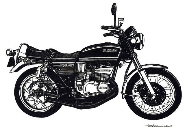 Suzuki Gt380 塗り絵屋のブログ 車とバイクの手描きイラスト絵を載せるブログ みんカラ