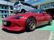 ブロンズのボルクレーシングTE37Vにムチムチのポテンザ･アドレナリンRE004。ステキな組み合わせにプラスして、GReddyフロントスカートがとってもいい感じ!!