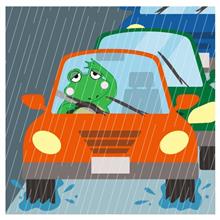 雨、よく降るな～・・・。