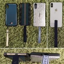 ブランドの包装用リボンをスマホのストラップにした