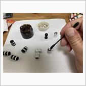 自作放電バルブキャップを付け ...
