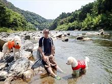 奈良県五条の吉野川で川遊び(*^_^*)