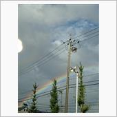 今日は、二重の虹