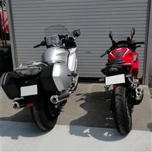 今日はFJRとCBR、娘とプチツーリング