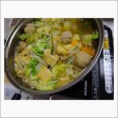 鍋をする。