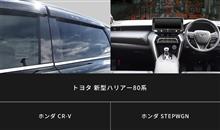 【新商品予約受付開始】新型ハリアー80系 / CR-V / ステップワゴン(カラー追加)