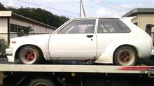 KP61、ＴＳスターレットのドア修理