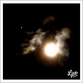 月と金星と秋夜空