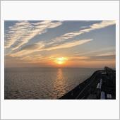海ほたるから眺める朝焼け🌅