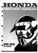 shop manual for XR600R &amp; NX650