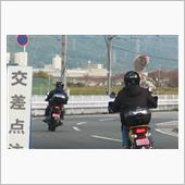 娘の帰省とバイクとコスモス