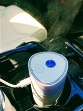 乾燥した車内にパーソナルミスト（USB超音波加湿器）　インプレッション
