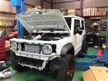 ＪＢ７４Ｗ シエラ 前置きインタークーラー着手！