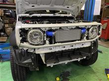 ＪＢ７４Ｗ シエラ 前置きインタークーラー装着！