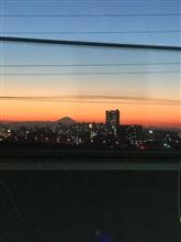 冬の夕富士は関東平野の名シーン