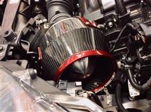 機能と見た目向上の両立を叶えてくれる一石二鳥の「CARBON POWER AIR CLEANER」を装着。それと、履き替えで純正スチールに戻っちゃいましたがこの時期は致し方なしです。