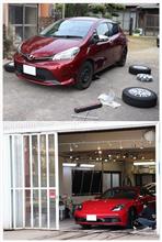 718　 GTS4.0　コーティング１ヶ月点検（慣らし中）/　ヴィッツちゃん　スタッドレス交換