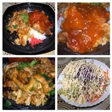 回鍋肉と鷄チリソースのW丼。