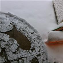 ドアで除雪😅