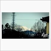 蔵王の山も雪景色、